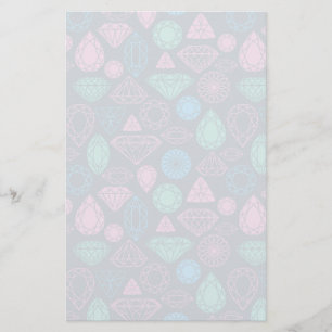 Gemstone Icon Pattern Briefpapier