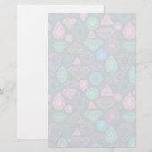 Gemstone Icon Pattern Briefpapier (Voorkant / Achterkant)