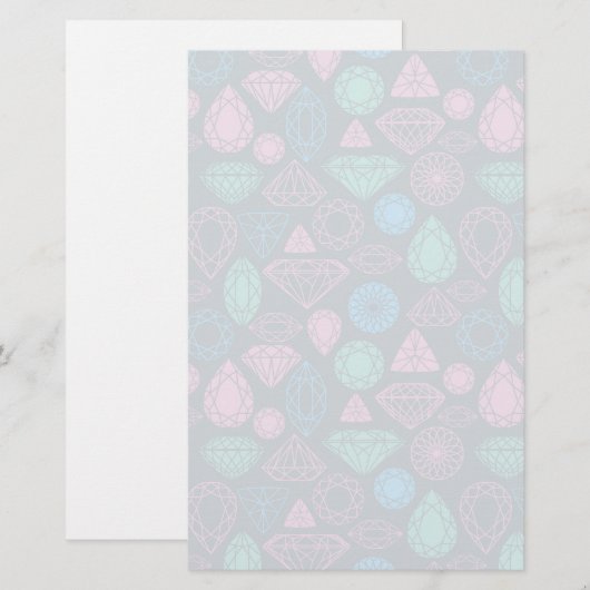 Gemstone Icon Pattern Briefpapier (Voorkant / Achterkant)