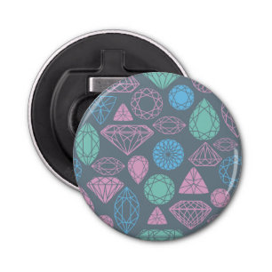 Gemstone Icon Pattern Button Flesopener