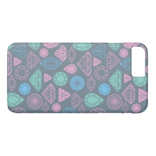 Gemstone Icon Pattern Case-Mate iPhone Case (Achterkant (Horizontaal))