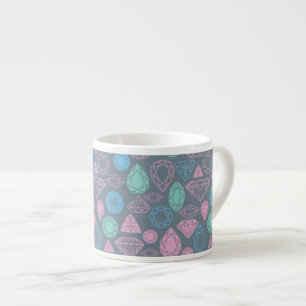 Gemstone Icon Pattern Espresso Kop