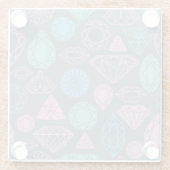 Gemstone Icon Pattern Glazen Onderzetter (Achterkant)