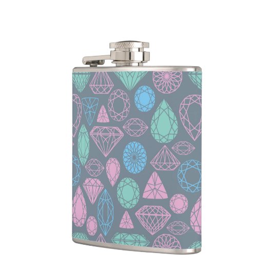 Gemstone Icon Pattern Heupfles (Links)