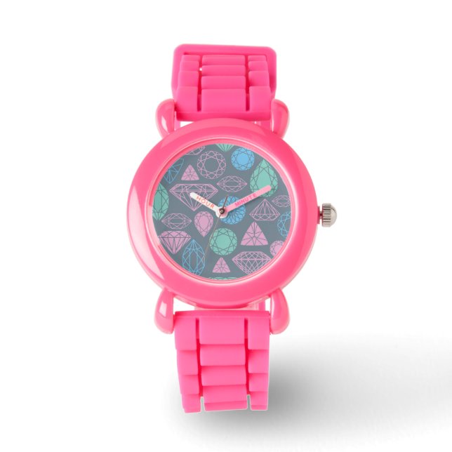 Gemstone Icon Pattern Horloge (Voorkant)
