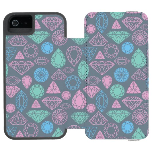Gemstone Icon Pattern Incipio iPhone Portemonnee Hoesje (Agenda Open)