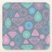Gemstone Icon Pattern Kartonnen Onderzetters (Voorkant)