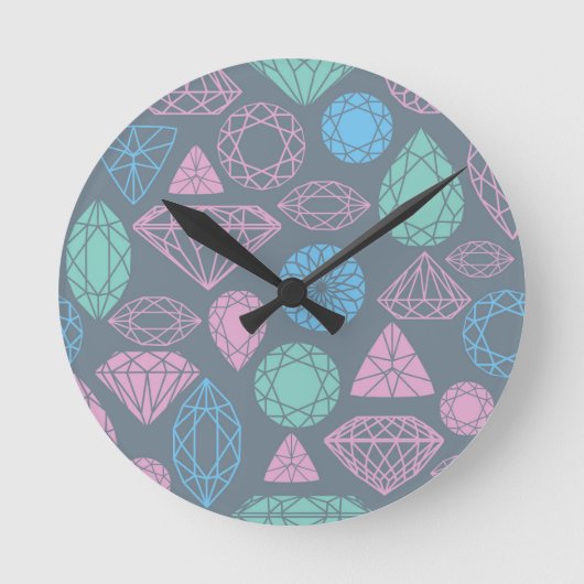 Gemstone Icon Pattern Ronde Klok (Voorkant)
