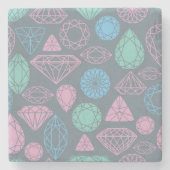 Gemstone Icon Pattern Stenen Onderzetter (Voorkant)
