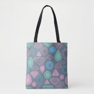 Gemstone Icon Pattern Tote Bag