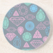 Gemstone Icon Pattern Zandsteen Onderzetter (Voorkant)