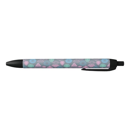 Gemstone Icon Pattern Zwarte Inkt Pen (Bodem)