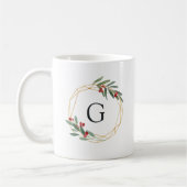 Gemstone kerstmonogram koffiemok (Links)