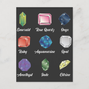 Gemstone Lover Jewelry Geologist Crystal Hunter Briefkaart