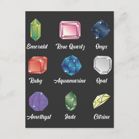 Gemstone Lover Jewelry Geologist Crystal Hunter Briefkaart (Voorkant)