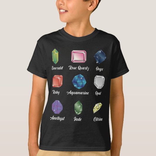 Gemstone Lover Jewelry Geologist Crystal Hunter T-shirt (Voorkant)