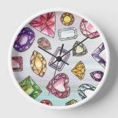 Gemstone Lovers Wall Clock (Voorkant)