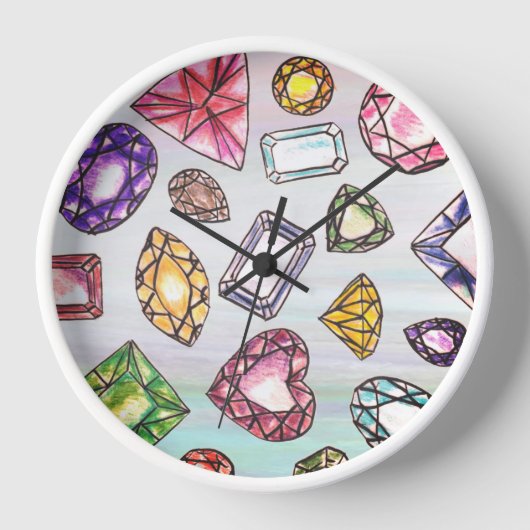 Gemstone Lovers Wall Clock (Voorkant)