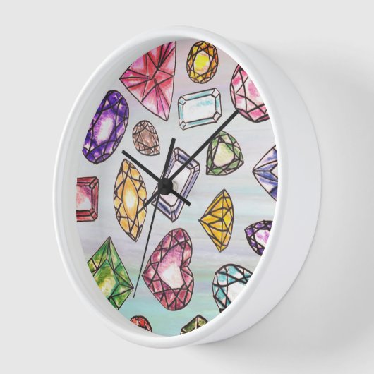 Gemstone Lovers Wall Clock (Hoek)