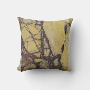 Gemstone Marbling Red Yellow Natuur Pattern Gem Kussen