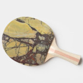 Gemstone Marbling Red Yellow Natuur Pattern Gem Tafeltennisbatje (Zijkant)