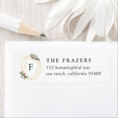 Gemstone Monogram Holiday Return Address Etiket (Insitu)