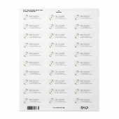 Gemstone Monogram Holiday Return Address Etiket (Full Sheet)