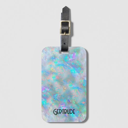 gemstone opal bagagelabel (Voorkant (verticaal))