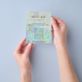 gemstone opal FAUX iridescent texture Flyer (Hand)