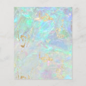 gemstone opal FAUX iridescent texture Flyer (Achterkant)