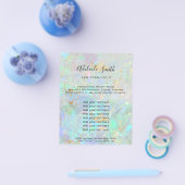 gemstone opal FAUX iridescent texture Flyer (Enkel)