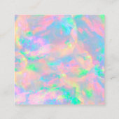 gemstone pastel optische textuurkaart vierkante visitekaartje (Achterkant)