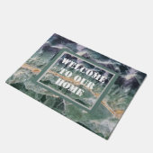 Gemstone Photo Beauful Fluorite Striped Gem Deurmat (Schuin)