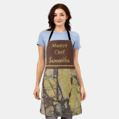 Gemstone Photo Dark Red en Yellow Master Chef Schort (Gedragen)