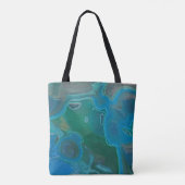Gemstone Photo Vivid Blue Green Abstract Gem Tote Bag (Achterkant)