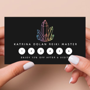 Gemstone Rainbow Quartz Crystal Business Logo Klantenkaartje
