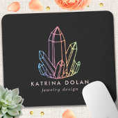 Gemstone Rainbow Quartz Crystal Business Logo Muismat