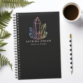 Gemstone Rainbow Quartz Crystal Business Logo Planner