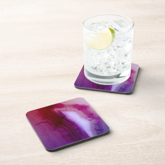 Gemstone-reeks - Agate in Paars 2 Drankjes Onderzetter (Rechterzijde)