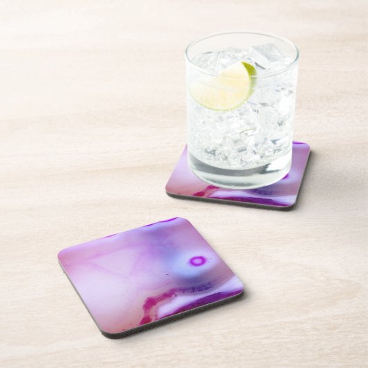 Gemstone-reeks - Agate in Paars 3 Bier Onderzetter (Rechterzijde)