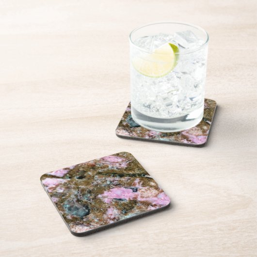 Gemstone-reeks - Donkerroze en groene bruinkool Bier Onderzetter (Rechterzijde)