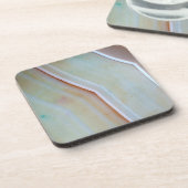 Gemstone-reeks - gepolijst gegewas gegeten gewas bier onderzetter (Linkerzijde)