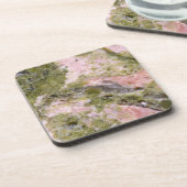 Gemstone-reeks - Roze en groene bruinkool Bier Onderzetter (Linkerzijde)