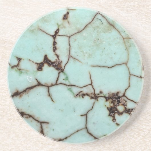 Gemstone-reeks - Turquoise Cracked Zandsteen Onderzetter (Voorkant)