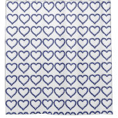 Gemstone Sapphire Blue Heart Douchegordijn (Voorkant)