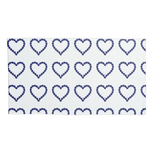 Gemstone Sapphire Blue Heart Kussensloop (Achterkant-Rechts)