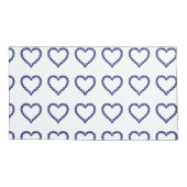 Gemstone Sapphire Blue Heart Kussensloop (Achterkant-Links)