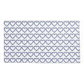 Gemstone Sapphire Blue Heart Kussensloop (Achterkant-Links)