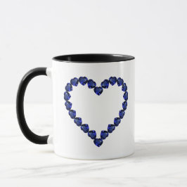 Gemstone Sapphire Blue Heart Mok