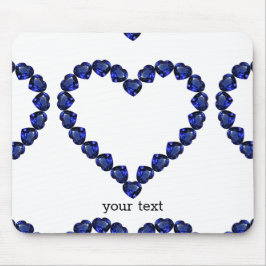 Gemstone Sapphire Blue Heart Muismat